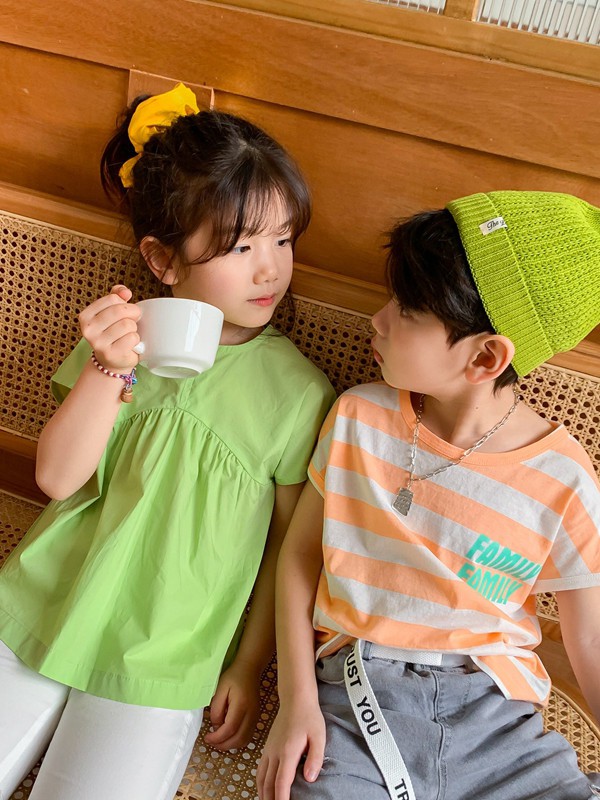 马丘比丘2020春夏季橙色条纹T恤