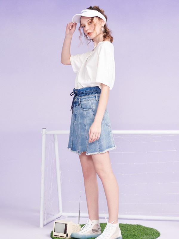 MJStyle2020春夏季白色印花T恤