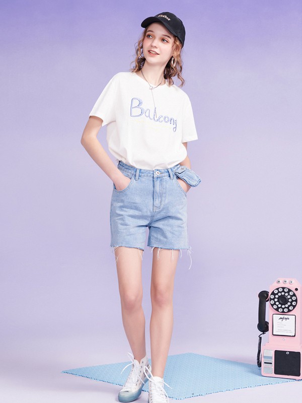 MJStyle2020春夏季白色字母T恤