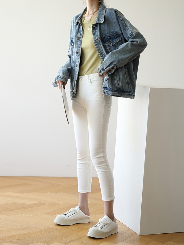 嘉茱莉2020秋季蓝色宽松外套