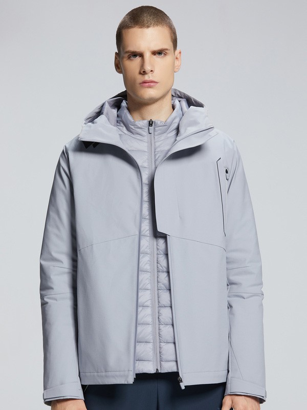 七匹狼男装2020秋冬季灰色宽松外套