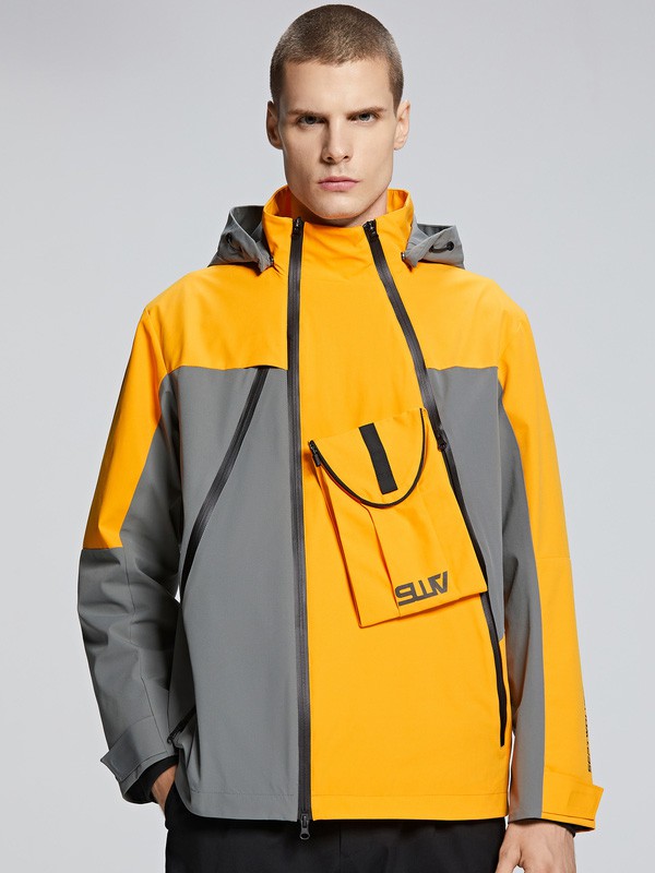 七匹狼男装2019秋冬季拼色宽松外套