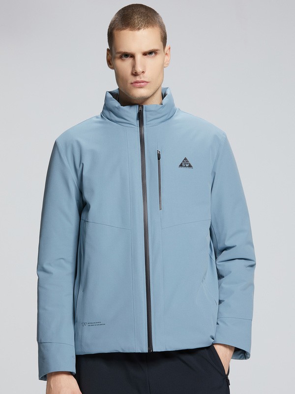 七匹狼男装2020秋冬季蓝色宽松外套