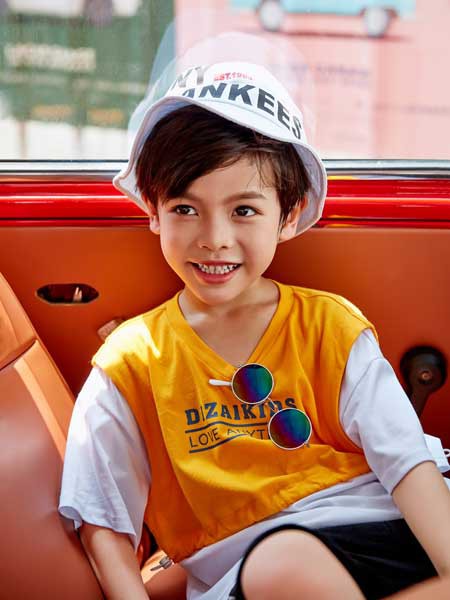 棣仔2019春夏季黄色印花T恤