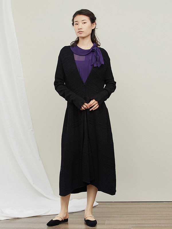 读我2020秋冬季黑色长款外套