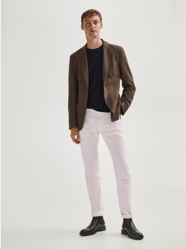 MassimoDutti2020秋冬季咖啡色纯色外套