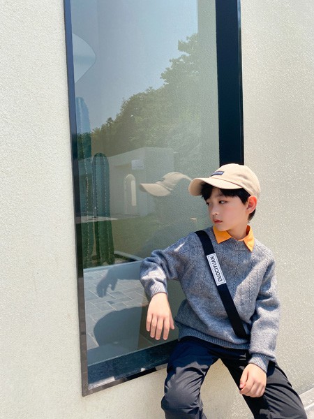 哈沐2020秋冬季灰色纯色毛衣