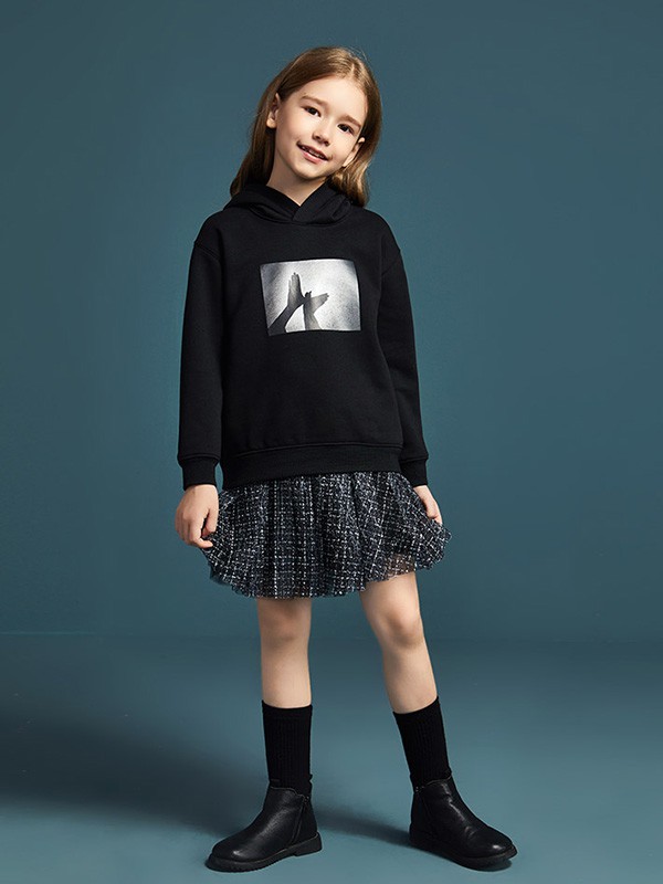 MITTI2020秋冬季黑色印花卫衣