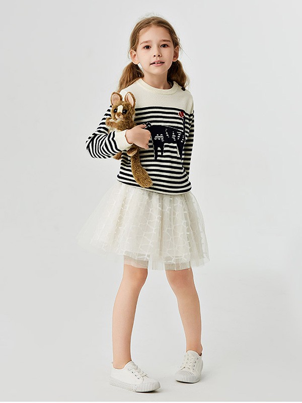 MITTI2020秋冬季黑色条纹毛衣