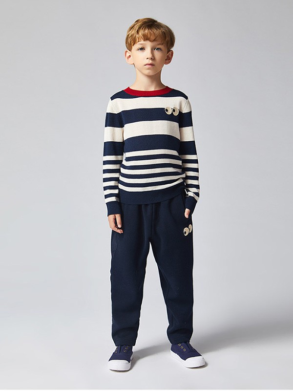 MITTI2020秋冬季黑色条纹毛衣