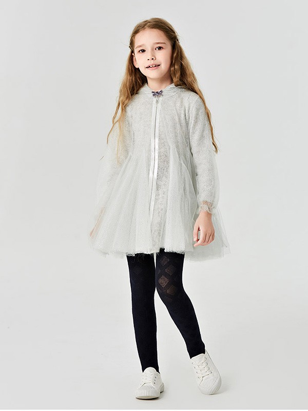 MITTI2020秋冬季灰色纱网上衣