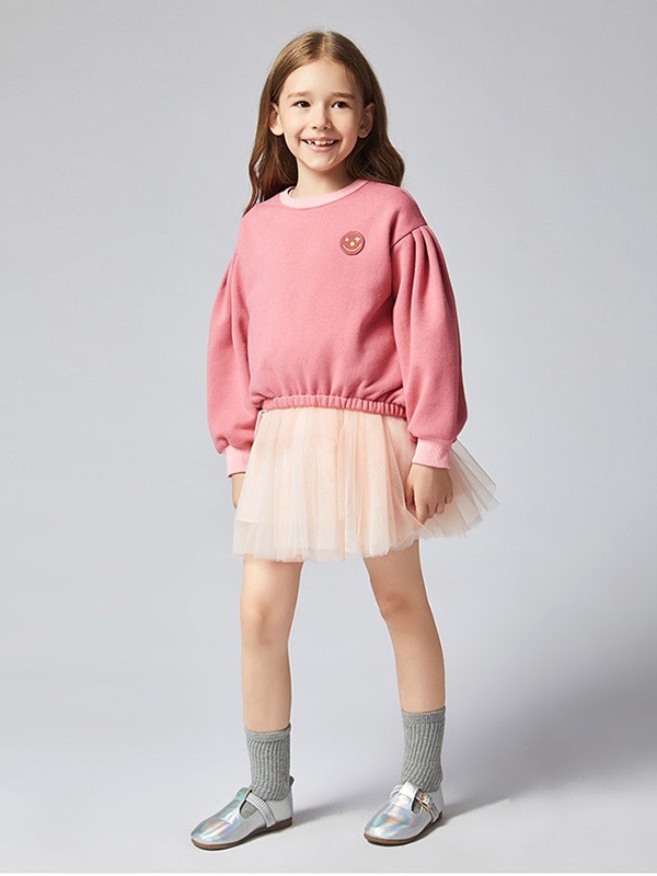 MITTI2020秋冬季粉色纯色上衣