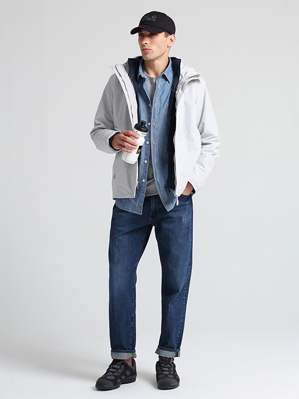 狼爪运动装2020秋冬季白色宽松外套