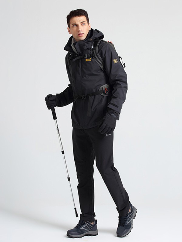 狼爪运动装2020秋冬季黑色印花外套