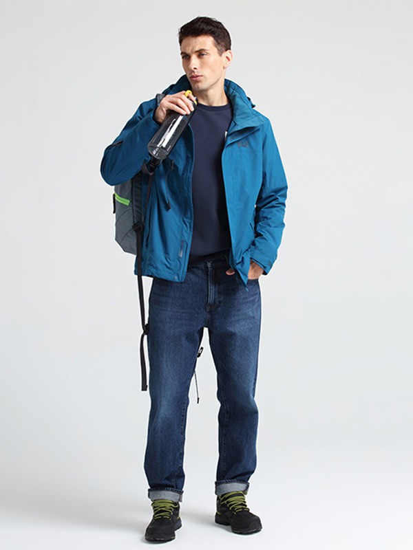 狼爪运动装2020秋冬季蓝色宽松外套