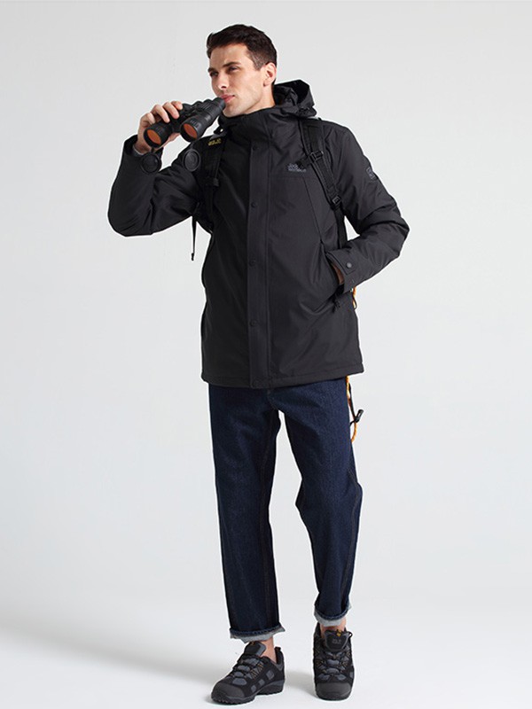 狼爪运动装2020秋冬季黑色连帽外套