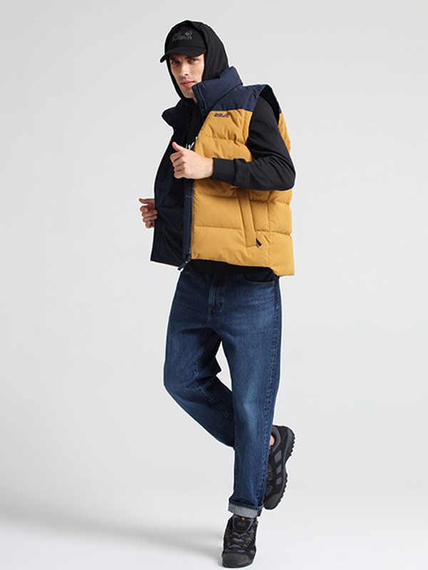 狼爪运动装2020秋冬季黄色撞色马夹