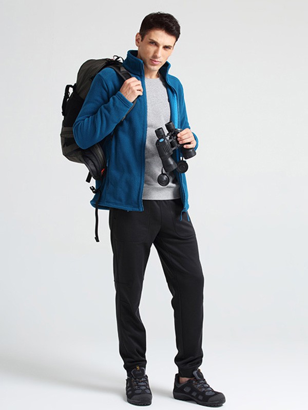 狼爪运动装2020秋冬季蓝色宽松外套