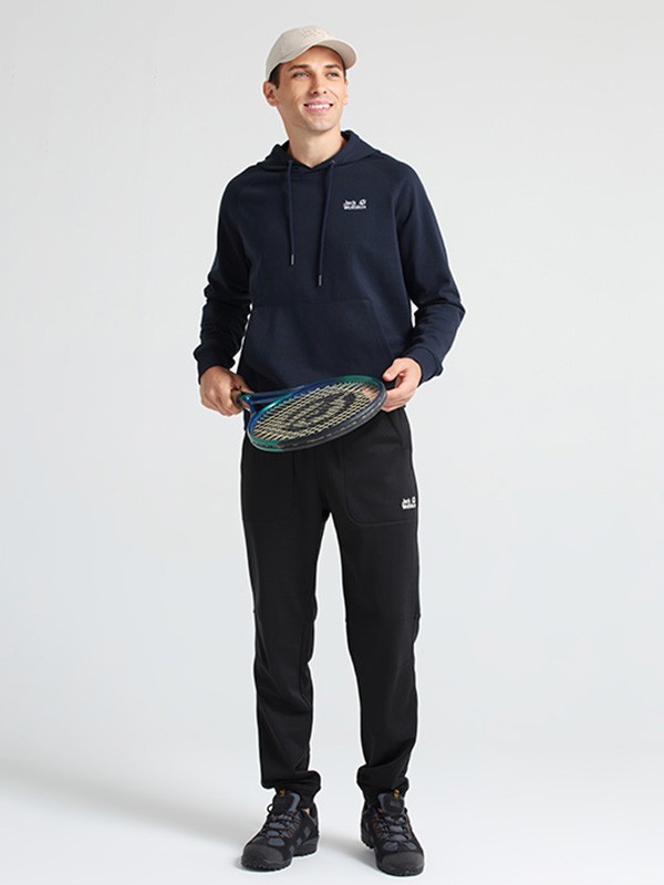 狼爪运动装2020秋冬季藏蓝色印花卫衣