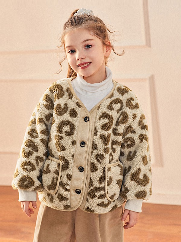 MiniPeace2020秋冬季卡其色撞色外套