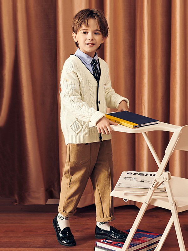 MiniPeace2020秋冬季米色针织衫