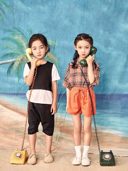 宠来宠趣2020春夏季橙色格子衬衫