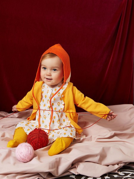 青蛙王子2020秋冬季黄色纯色针织衫