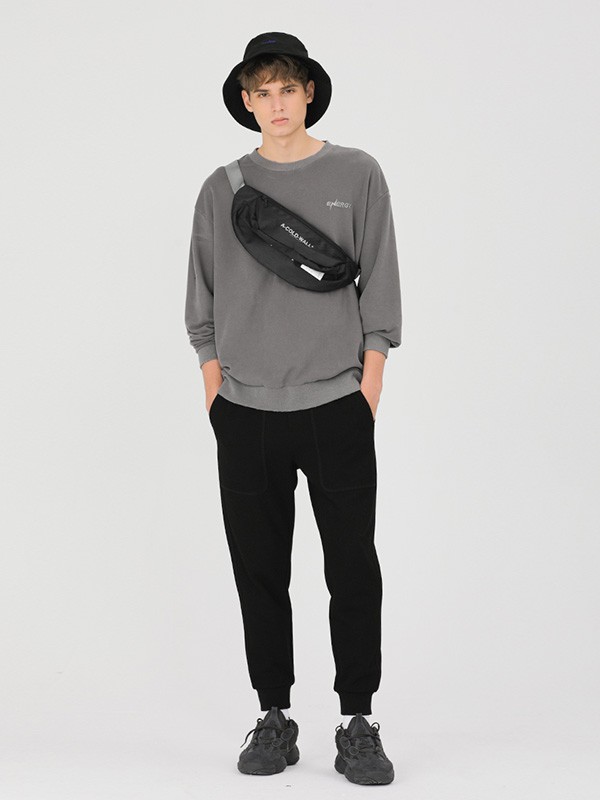 MARKLESS男装2020秋冬季灰色印花上衣