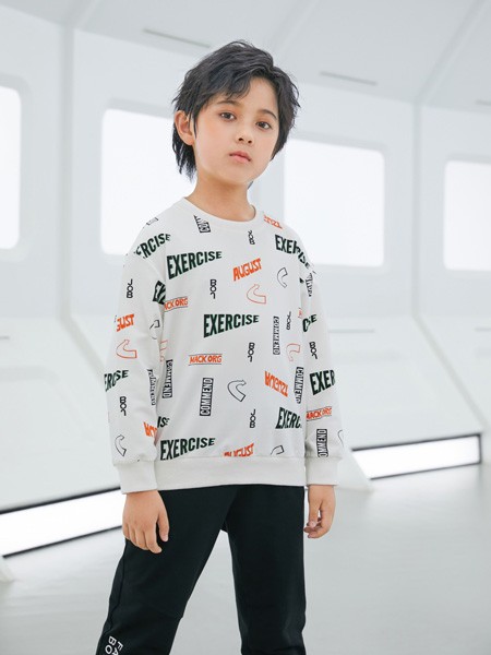 啾比乐2020秋冬季白色印花上衣