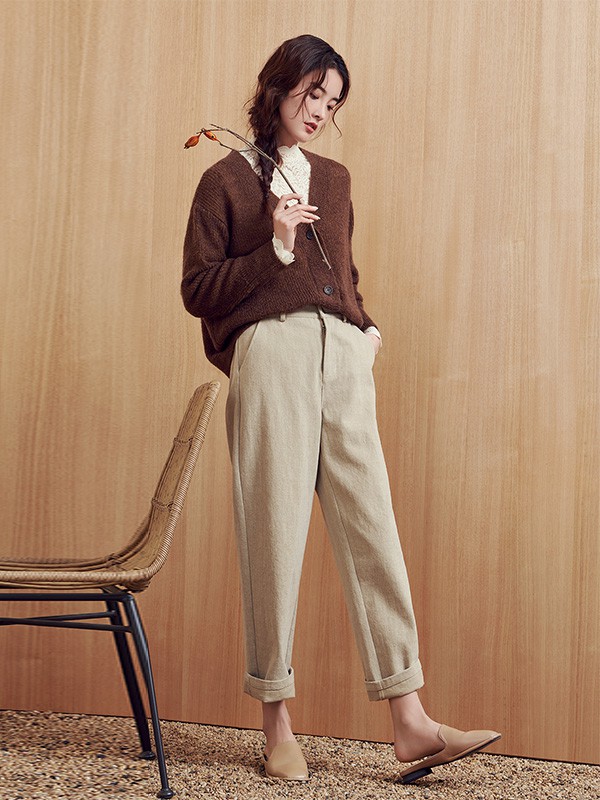 新作女装2020秋冬季棕色宽松外套