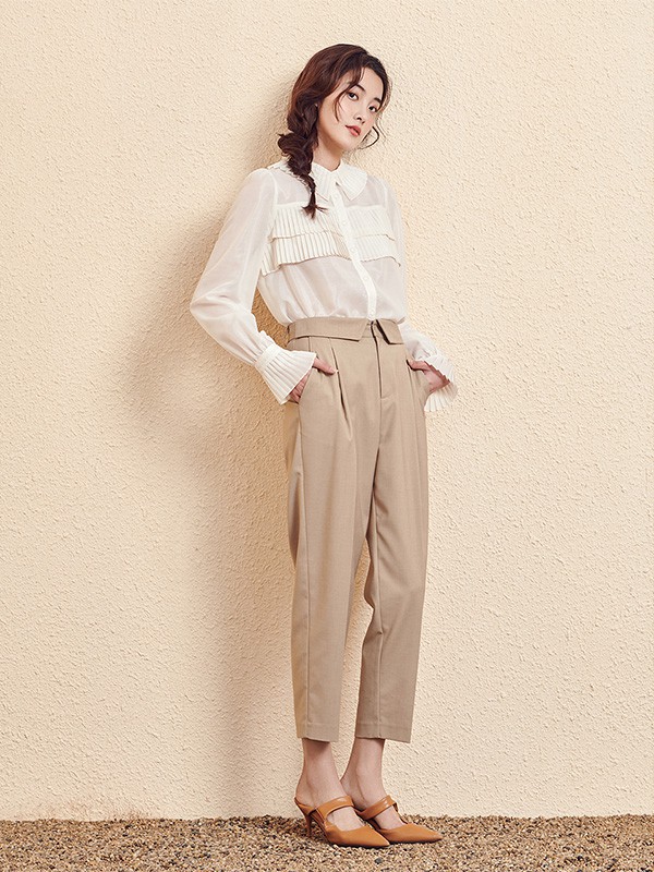 新作女装2020秋冬季白色衬衫