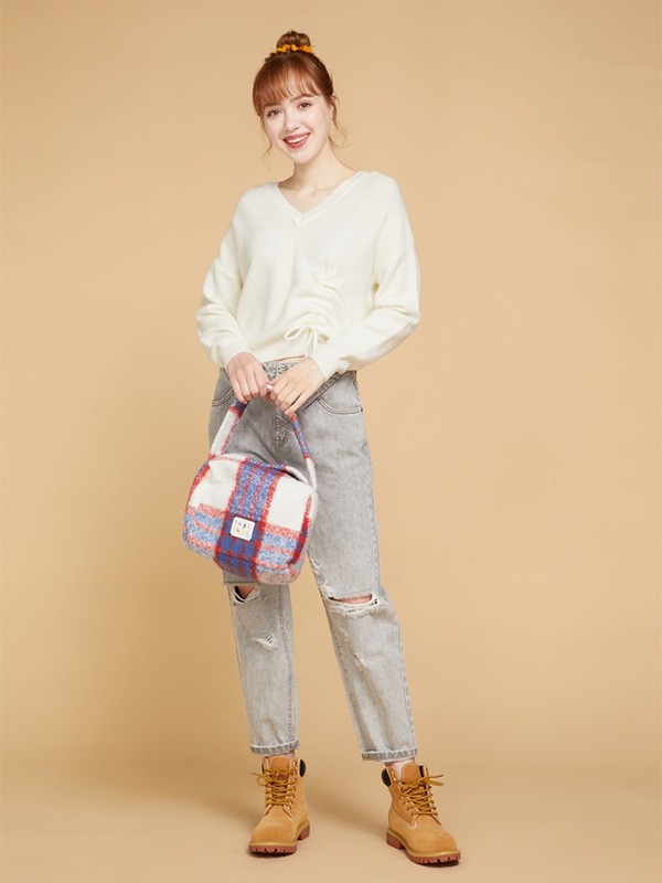 CacheCache2020秋冬季米色纯色毛衣