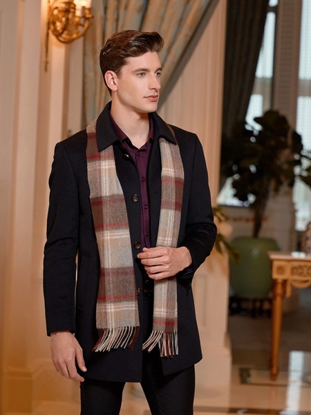 法拉狄奥男装2020秋冬季黑色纯色外套