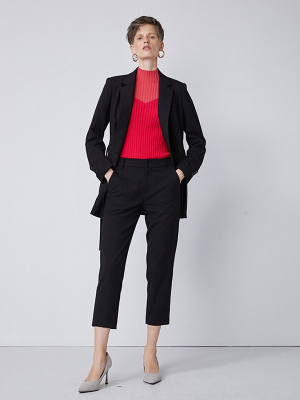 真我永恒2020秋冬季红色纯色打底衫