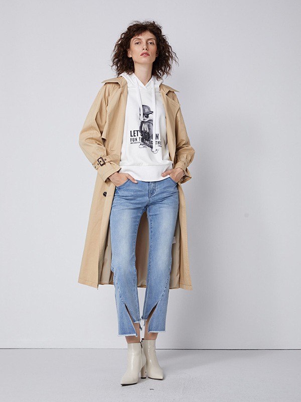 真我永恒2020秋冬季白色印花卫衣