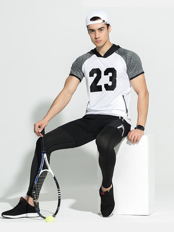 路伊梵运动装2020春夏季白色印花T恤