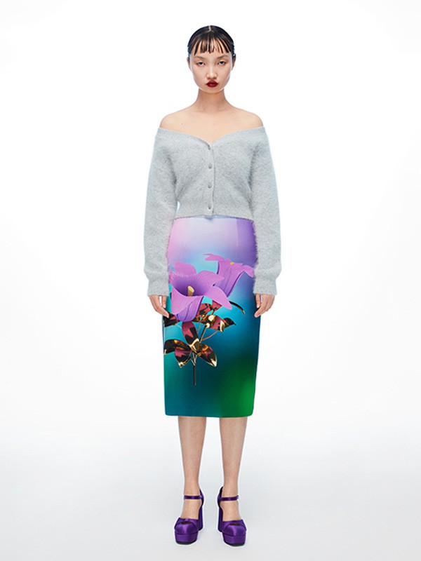 chictopia2020秋冬季灰色纯色针织衫