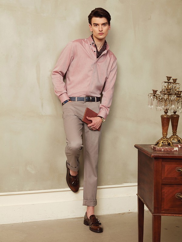 G2000休闲装2020秋冬季红色纯色衬衫