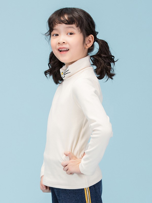 UU2020秋冬季白色高领打底衫