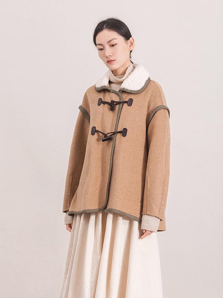 MeMx2020秋冬季卡其色纯色外套