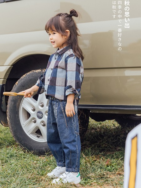 辣妈当家2021秋冬季藏蓝色纯色长裤