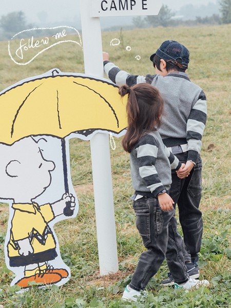 辣妈当家2021秋冬季拼色条纹T恤