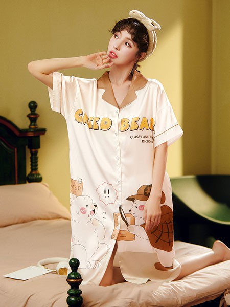 宫蝶内衣2021春夏季白色家居服