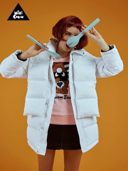 FIVECM2021秋冬季粉色印花T恤