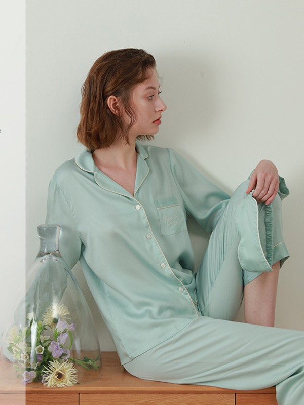 AMYDIMO内衣2021秋冬季绿色家居服