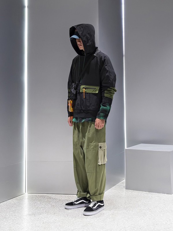 M4M男装2021秋冬季黑色印花外套