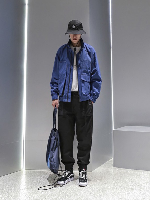 M4M男装2021秋冬季紫色纯色外套