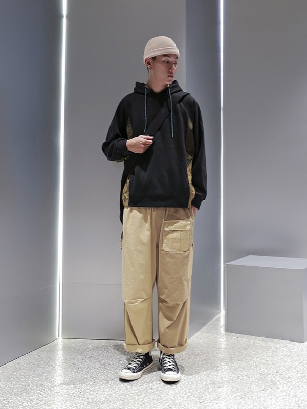 M4M男装2021秋冬季黑色纯色卫衣