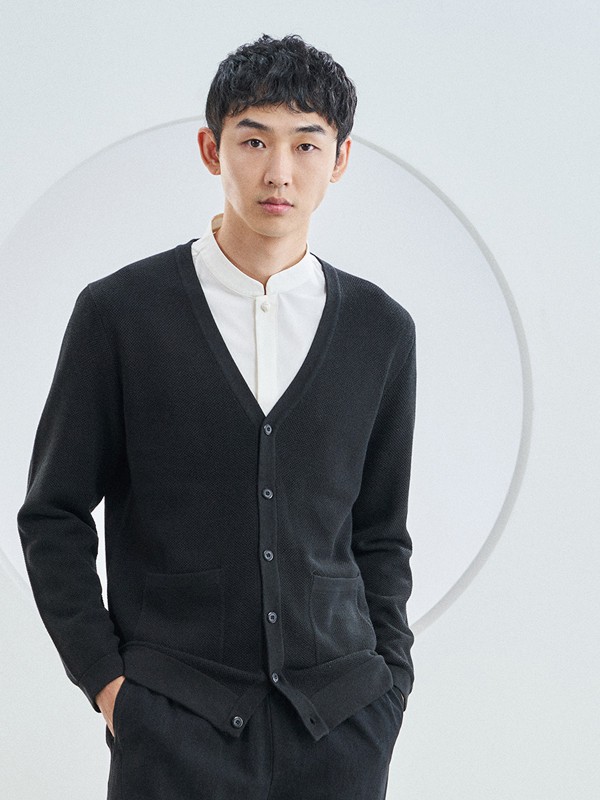 后序2021秋冬季黑色纯色针织衫