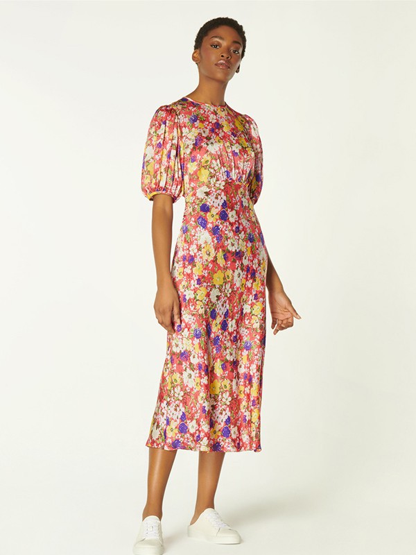 L.K.Bennett女装2021春夏季粉色印花连衣裙